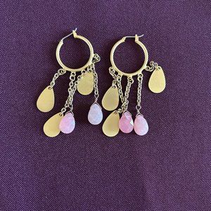 Francesca’s Gold Hoop Earrings with Dangles {DEAL🌹3 for $15🌷}